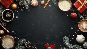 Winter Festive Background PowerPoint clipart graphic preview.