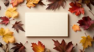 Autumn Leaves Presentation Background PowerPoint clipart graphic preview.