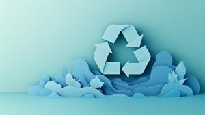 Eco-Friendly Recycling Design PowerPoint clipart graphic preview.