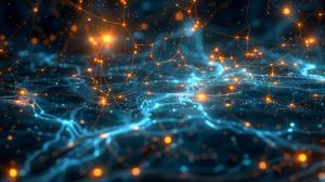 Digital Network Visualization PowerPoint clipart graphic preview.