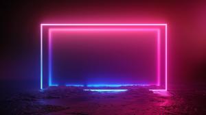 Neon Frame Background PowerPoint clipart graphic preview.