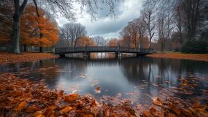 Autumn Serenity Scene PowerPoint clipart graphic preview.