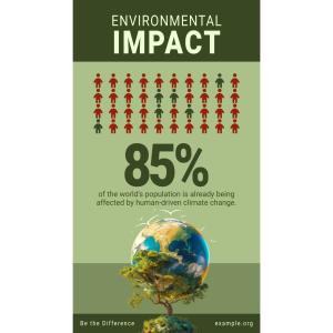 Environmental Impact Pictographic Template Customizable PowerPoint clipart graphic preview.