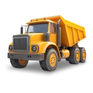 Dump Truck  Image PowerPoint clipart graphic preview.