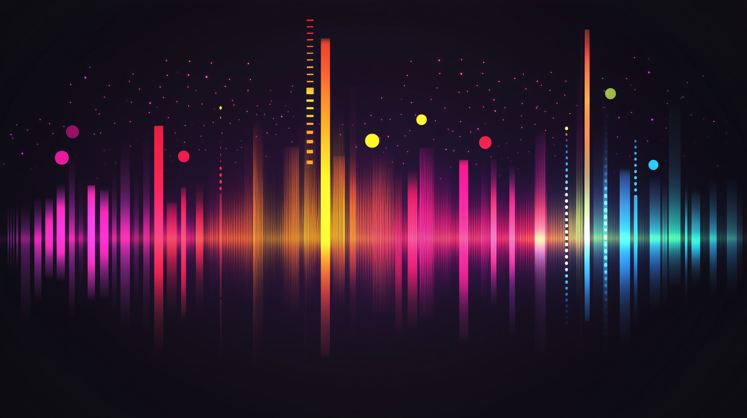 High-resolution clipart illustration of Colorful Soundwave Visualization

, designed for digital podcast broadcasting, multimedia content creation, and live entertainment event promotions.