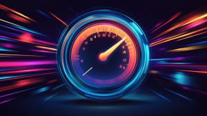 Dynamic Speedometer Background PowerPoint clipart graphic preview.
