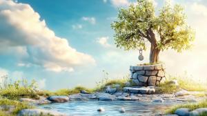 Tranquil Nature Scene PowerPoint clipart graphic preview.