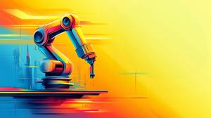 Robotic Arm Innovation PowerPoint clipart graphic preview.