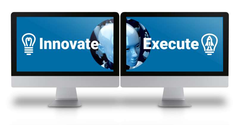 High-resolution customizable clipart of Duel Computer Monitors Clipart, designed for digital transformation strategies, enterprise software training, and advanced information technology frameworks.