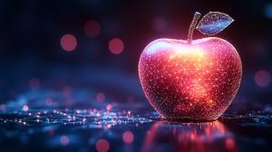 Digital Apple Design PowerPoint clipart graphic preview.