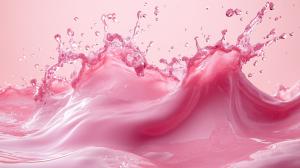 Pink Water Splash Background PowerPoint clipart graphic preview.