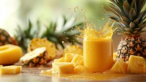 Pineapple Juice Splash PowerPoint clipart graphic preview.