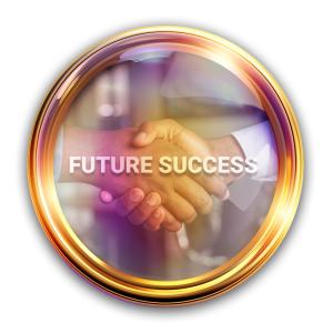 Looking into the Future - Custom Customizable PowerPoint clipart graphic preview.