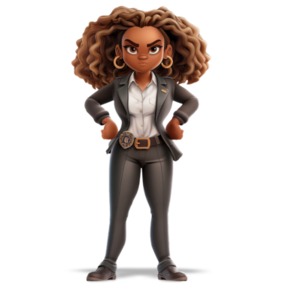 Frustrated Upset Detective PowerPoint clipart graphic preview.