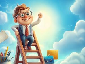 Achievement and Ambition PowerPoint clipart graphic preview.