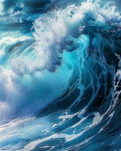Ocean Wave Power PowerPoint clipart graphic preview.
