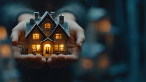 Cozy Miniature House PowerPoint clipart graphic preview.