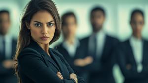 Confident Businesswoman Portrait PowerPoint clipart graphic preview.