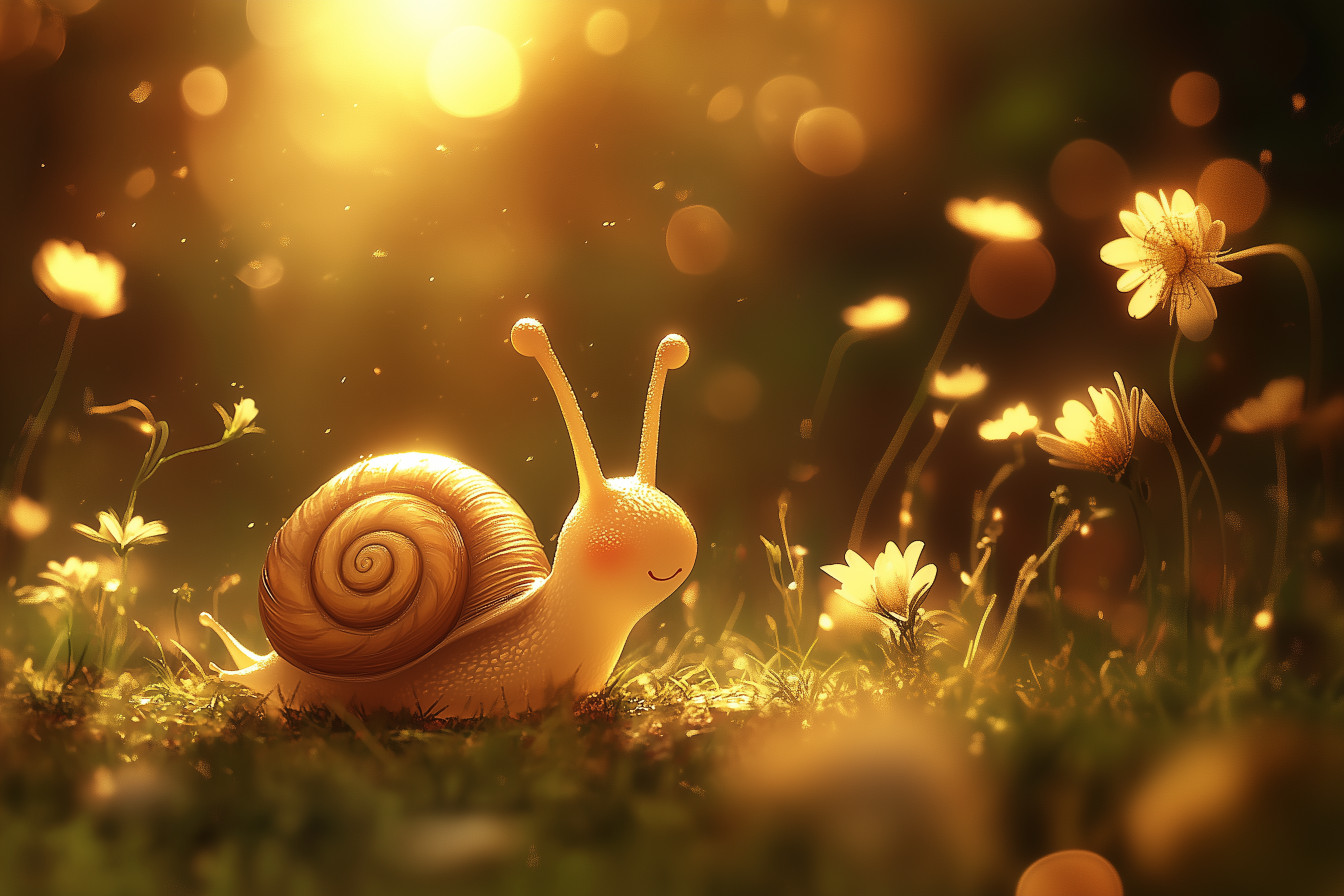 High-resolution clipart illustration of Serene Snail in Sunshine

, designed for environmental education decks, outdoor recreation marketing, and conservation awareness campaigns.