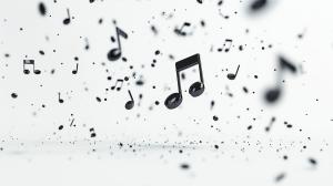 Musical Notes Background PowerPoint clipart graphic preview.