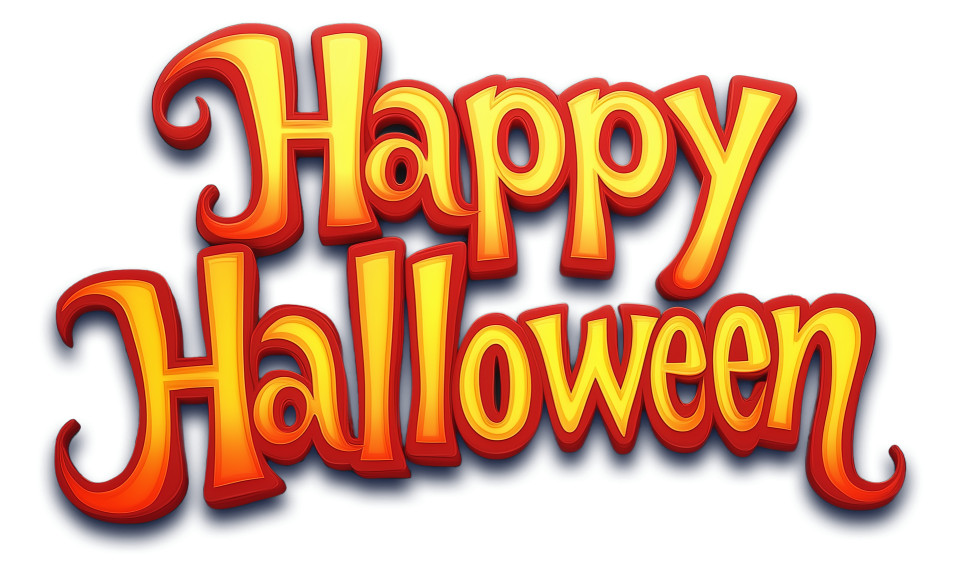 High-resolution clipart illustration of Simple Halloween Text, designed for seasonal marketing campaigns, corporate event presentations, and holiday promotions.