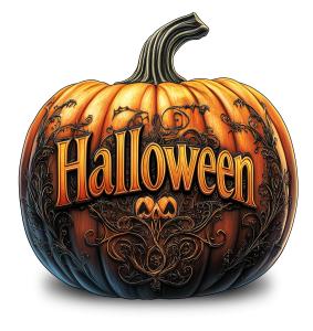 Halloween Pumpkin PowerPoint clipart graphic preview.