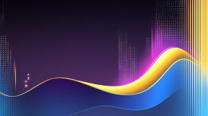 Dynamic Colorful Waves PowerPoint clipart graphic preview.
