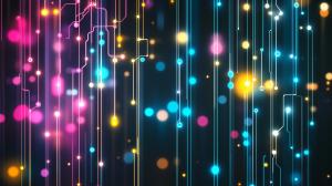 Colorful Technology Background PowerPoint clipart graphic preview.