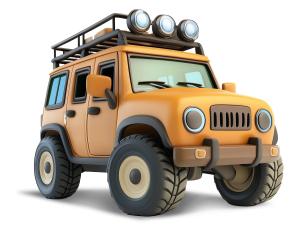 Off Highway Vehicle Suv PowerPoint clipart graphic preview.