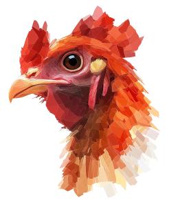 Stylized Turkey Head PowerPoint clipart graphic preview.