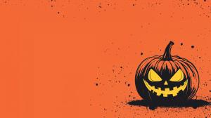 Halloween Pumpkin Background PowerPoint clipart graphic preview.