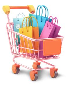 Shopping Cart Icon PowerPoint clipart graphic preview.