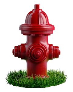 Red Fire Hydrant PowerPoint clipart graphic preview.