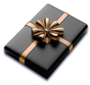 Elegant Gift Box PowerPoint clipart graphic preview.