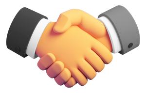 Handshake Icon  Image PowerPoint clipart graphic preview.