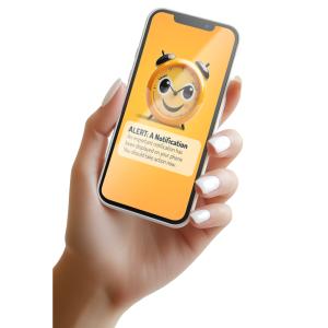 Women Hand Holding Phone - Customizable PowerPoint clipart graphic preview.