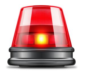 Police Car Light PowerPoint clipart graphic preview.