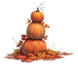 Autumn Pumpkin Stack PowerPoint clipart graphic preview.
