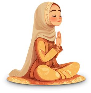 Religious Woman Praying PowerPoint clipart graphic preview.