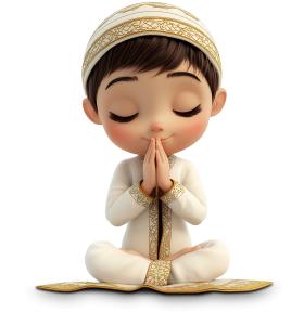 Religious Boy Praying PowerPoint clipart graphic preview.