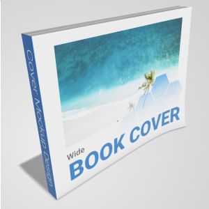 Book Cover Mockup ( 11x8.5 ) Customizable PowerPoint clipart graphic preview.