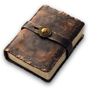 Leather Locked Journal Book PowerPoint clipart graphic preview.