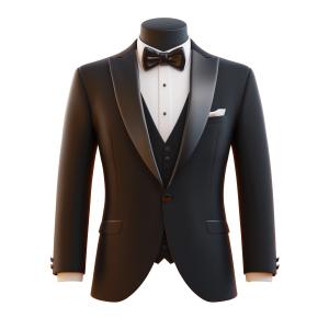 Fancy Tuxedo Suit PowerPoint clipart graphic preview.