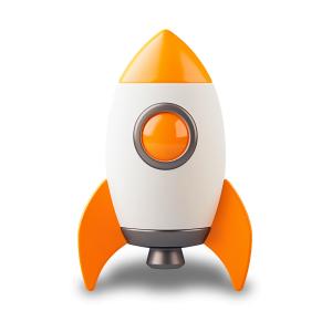 Rocket Icon  Image PowerPoint clipart graphic preview.