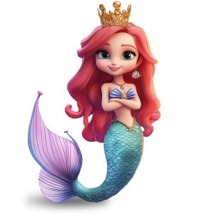 Cartoon Mermaid Cliaprt PowerPoint clipart graphic preview.