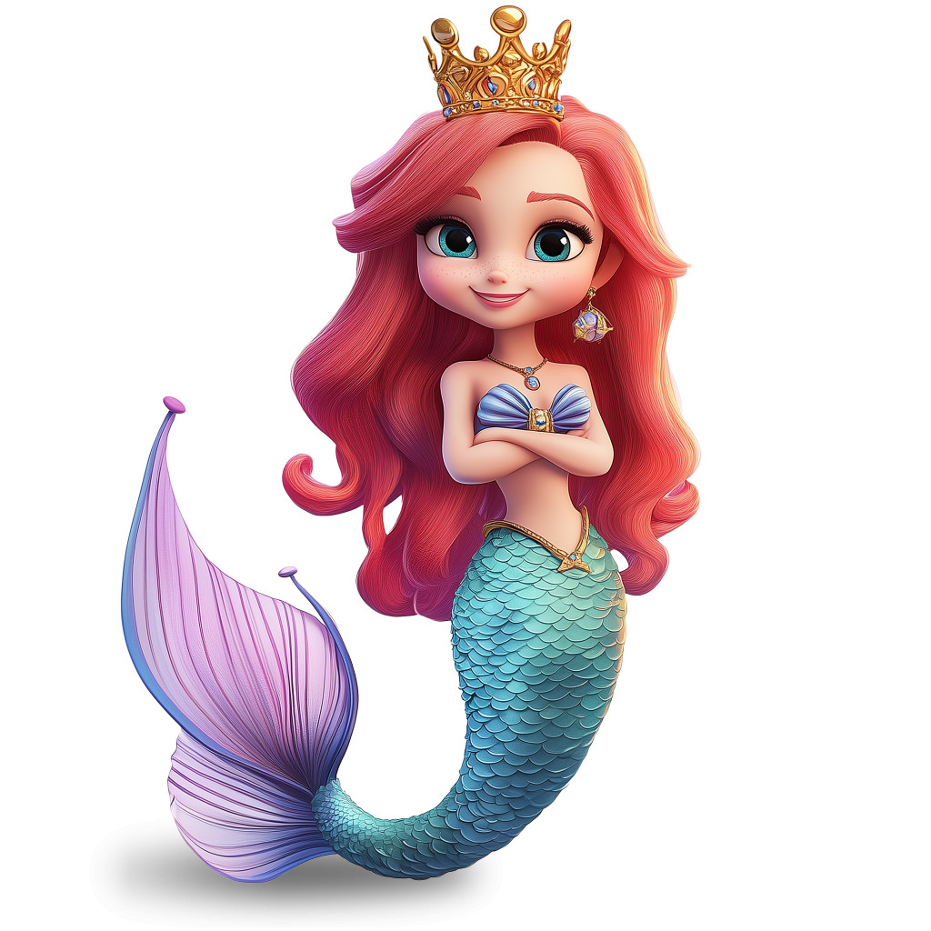 High-resolution clipart illustration of Cartoon Mermaid Cliaprt, designed for global supply chain logistics, international market analysis, and regional business expansion tracking.