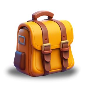 School Backpack PowerPoint clipart graphic preview.