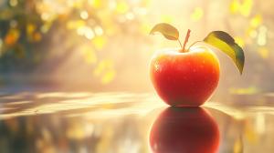 Fresh Apple Symbolizing Health PowerPoint clipart graphic preview.