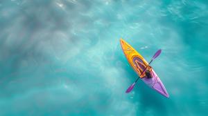 Kayaking Adventure Background PowerPoint clipart graphic preview.