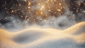 Winter Snow Scene Background PowerPoint clipart graphic preview.